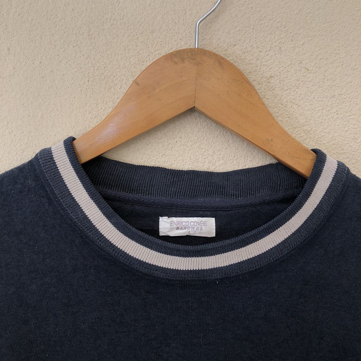Vintage ENRICO COVERI BANDIERA CREWNECK BIG LOGO Size US L / EU 52-54 / 3 - 5 Thumbnail