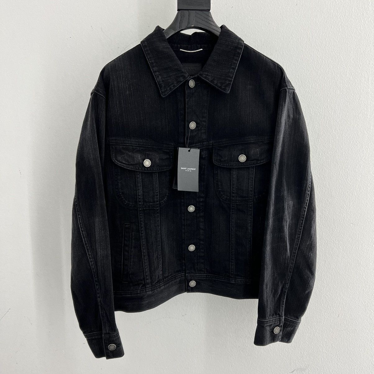 image of Saint Laurent Paris Saint Laurent Denim Jacket In Large, Men's