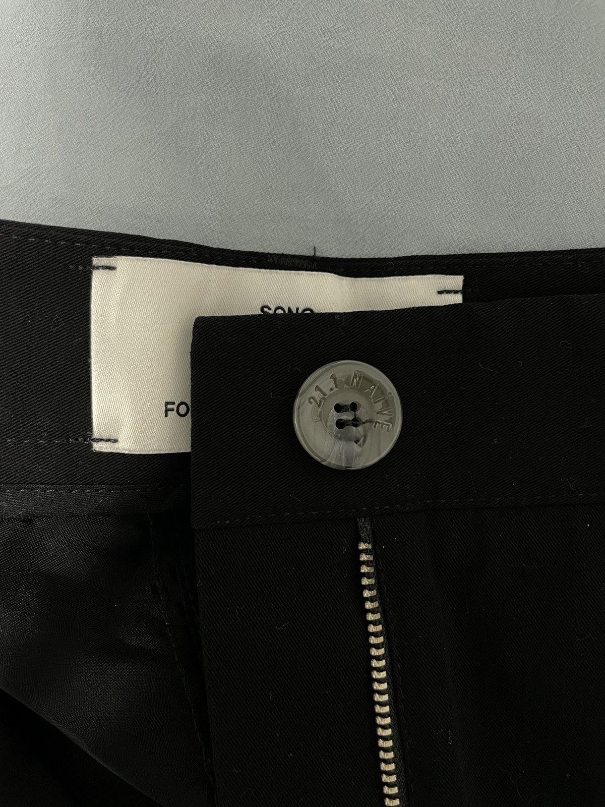 Song For The Mute 21.1 Naïve Cotton Gabardine Wide Trousers Size 29" - 3 Thumbnail