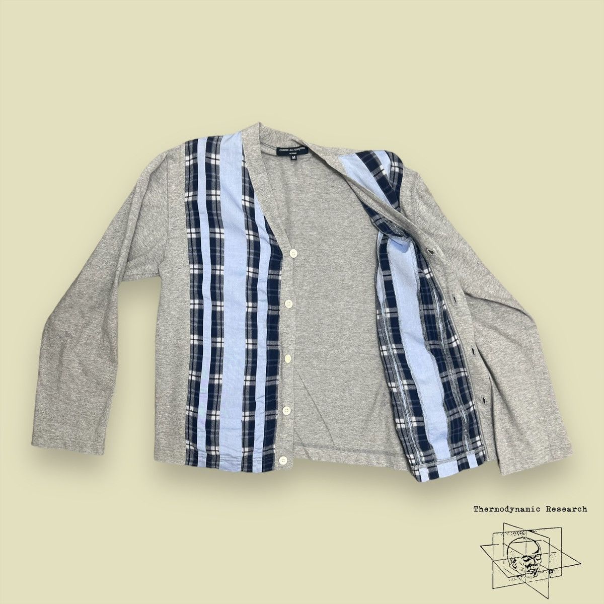 Comme des Garcons Homme CdGH Reworked Flannel Cardigan - FW09 Size US M / EU 48-50 / 2 - 2 Thumbnail