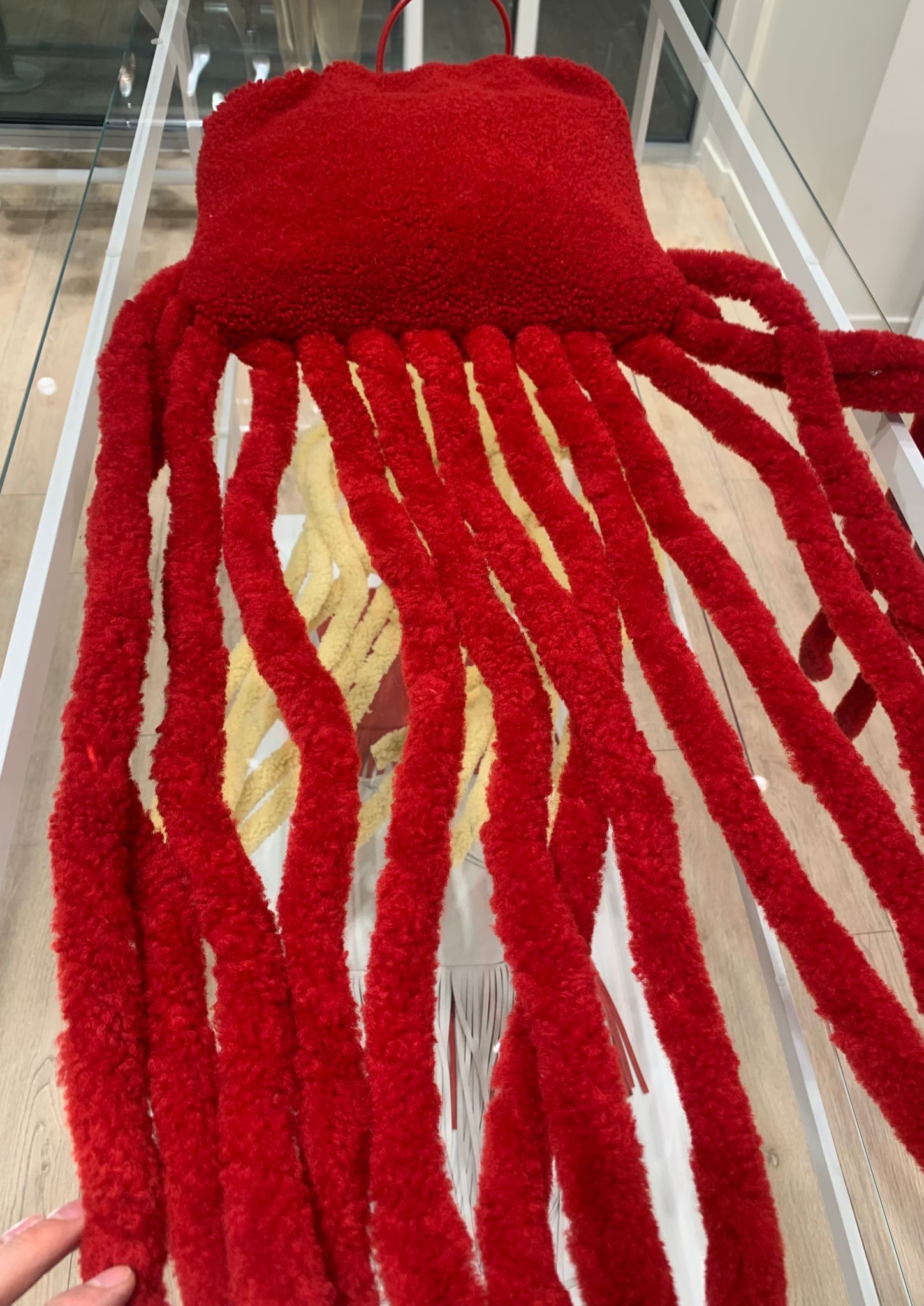 Bottega Veneta Fuzzy Squid Shape Bag in Red | Grailed