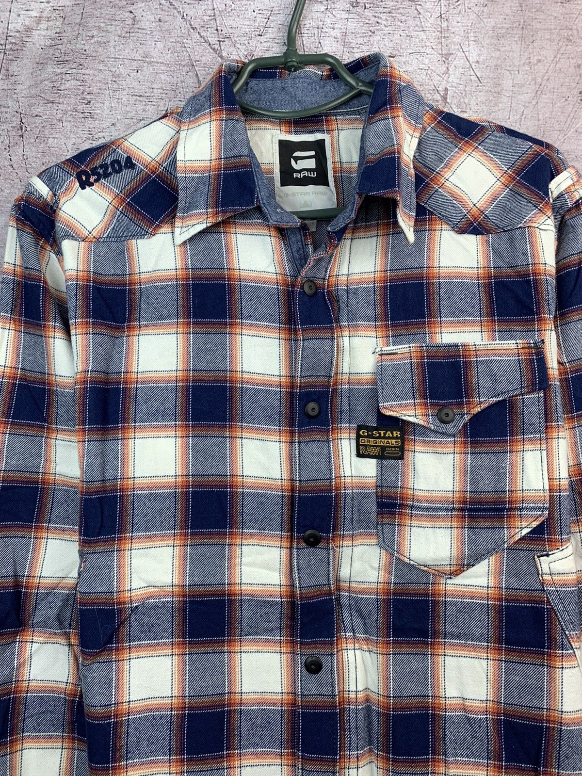 Flannel × G-Star G-Star Raw Marshall Windsor Shirt Flannel Size US L / EU 52-54 / 3 - 3 Thumbnail