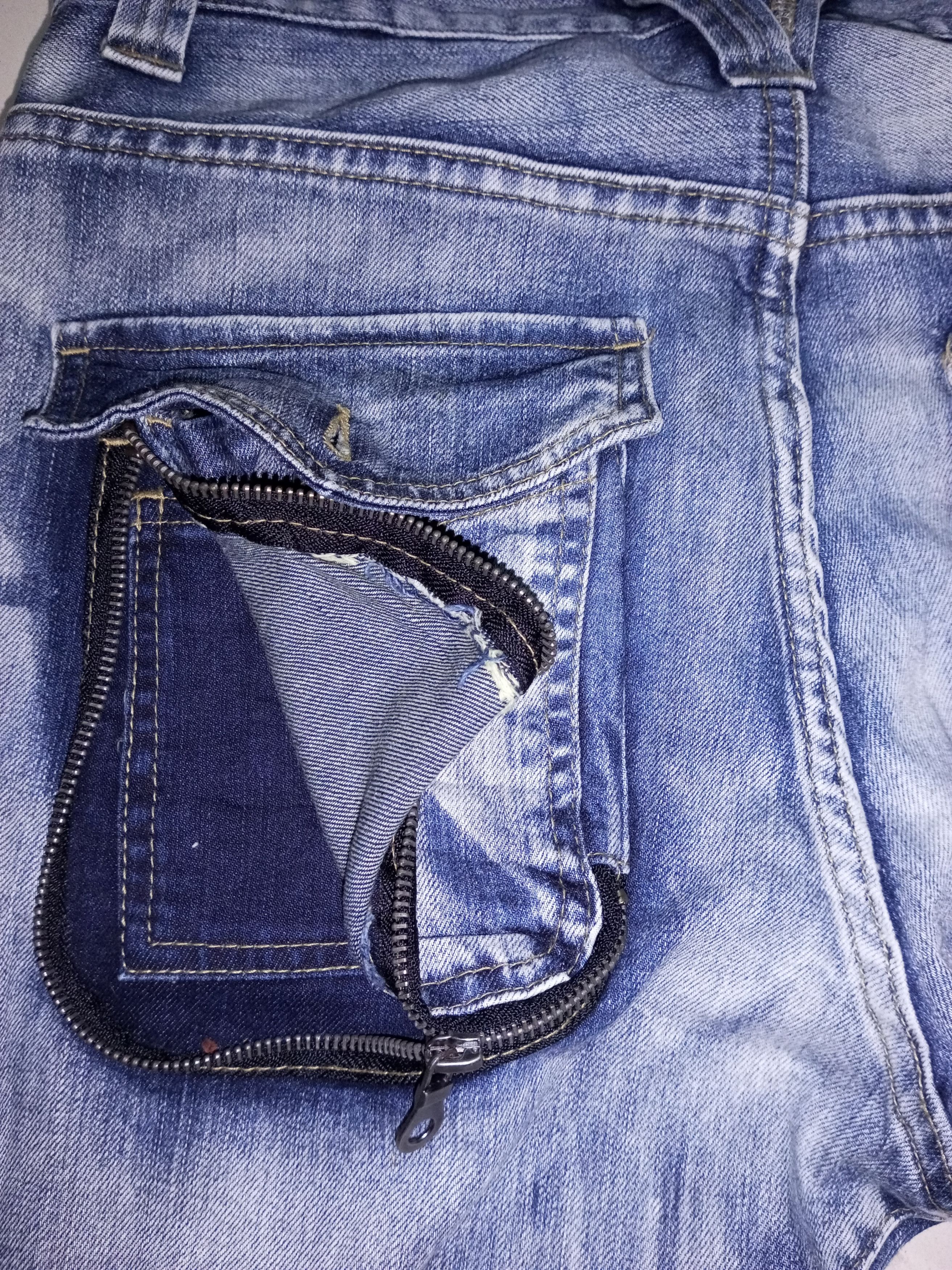 PPFM PPFM J-Cut Spiral Blue Denim Jeans Size US 35 - 7 Thumbnail
