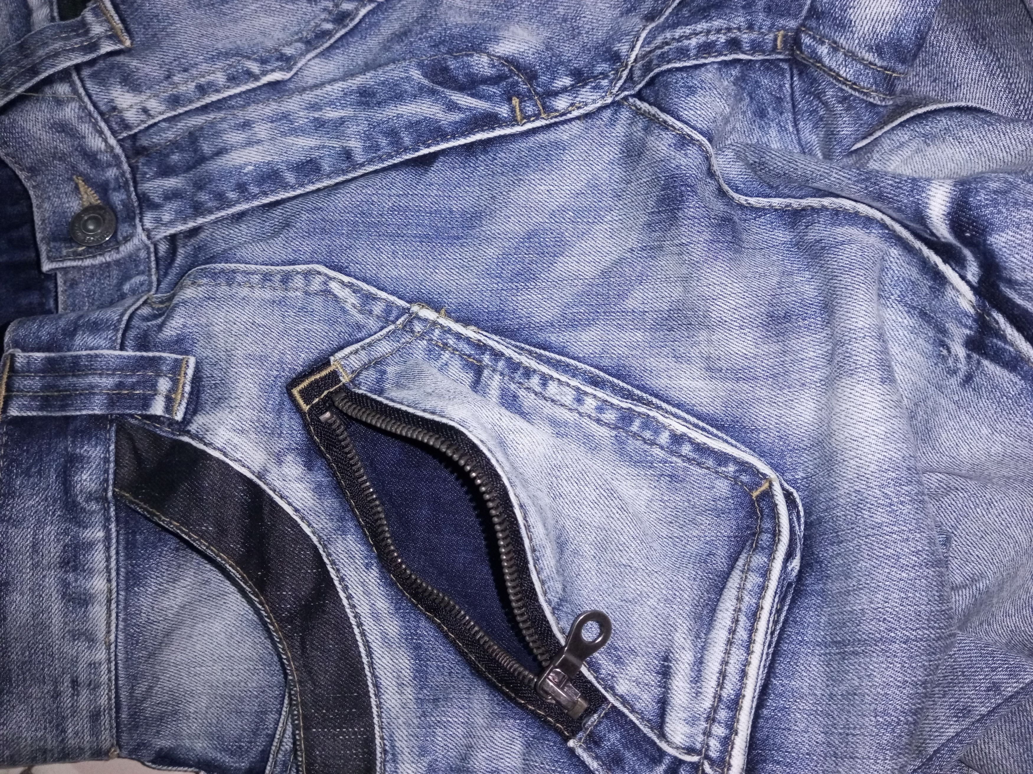 PPFM PPFM J-Cut Spiral Blue Denim Jeans Size US 35 - 8 Thumbnail
