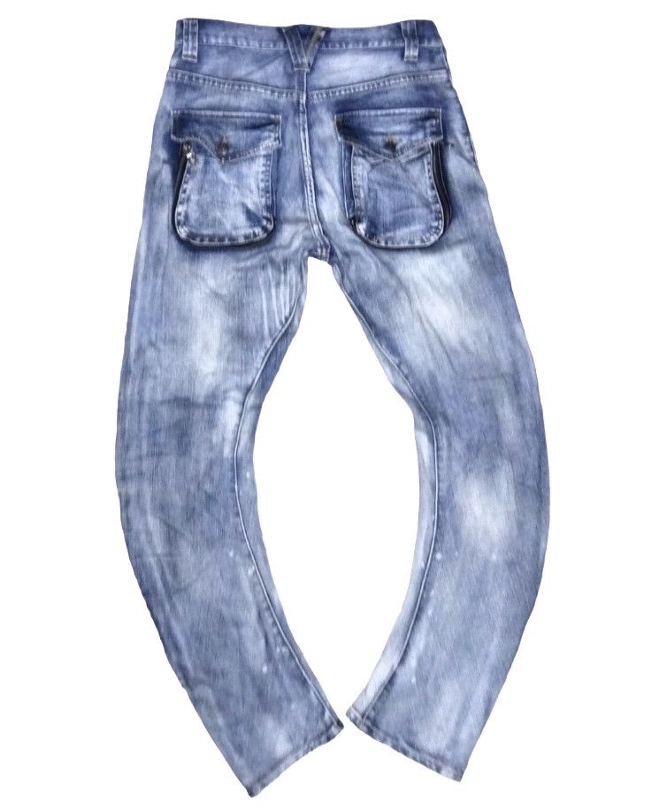 PPFM PPFM J-Cut Spiral Blue Denim Jeans Size US 35 - 2 Thumbnail