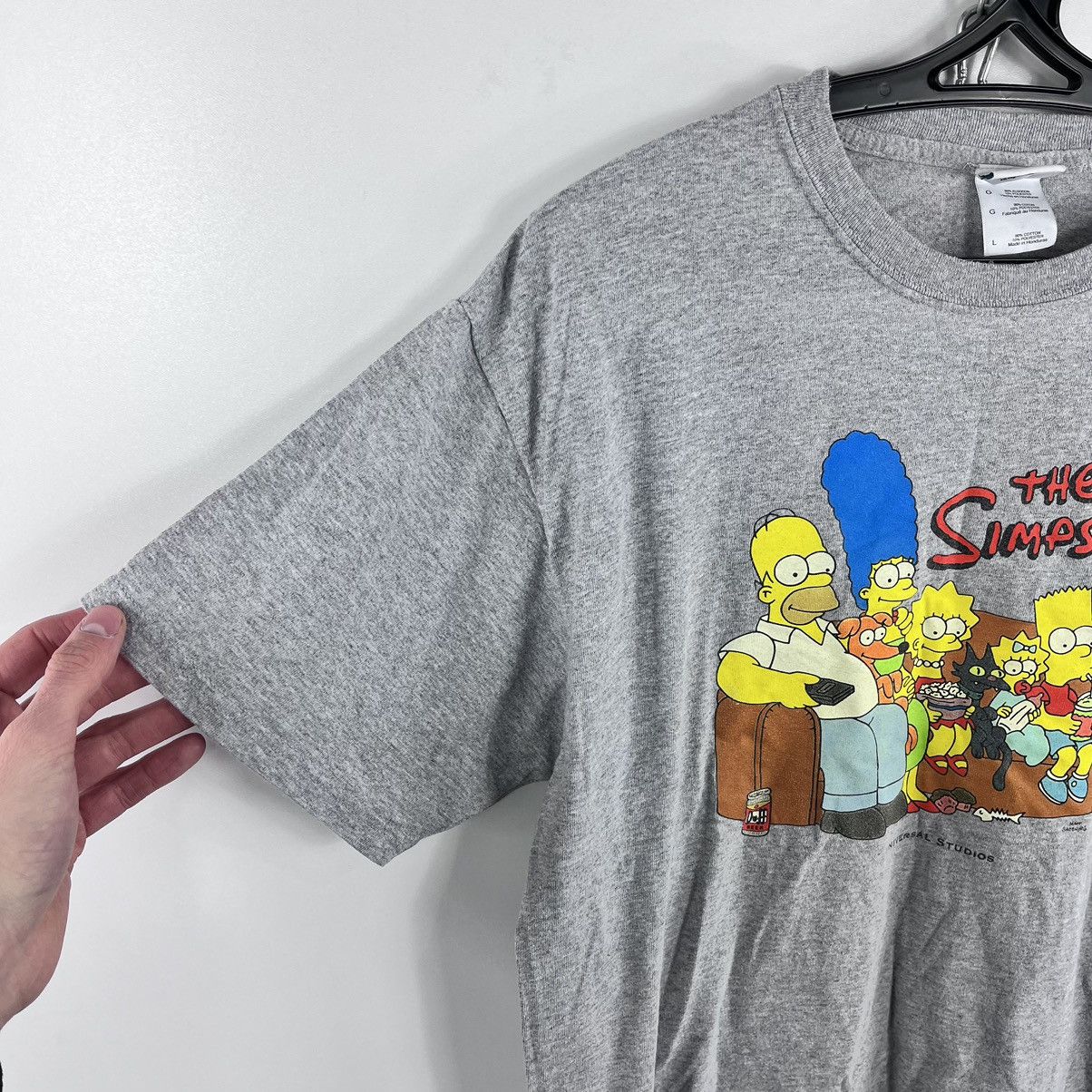 The Simpsons × Universal Studios × Vintage Vtg 90’s Universal Studios The Simpsons T-Shirt Grey Size L Size US L / EU 52-54 / 3 - 3 Thumbnail
