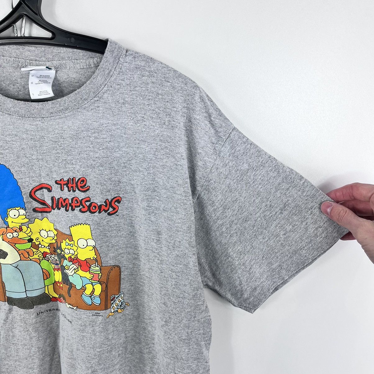 The Simpsons × Universal Studios × Vintage Vtg 90’s Universal Studios The Simpsons T-Shirt Grey Size L Size US L / EU 52-54 / 3 - 4 Thumbnail