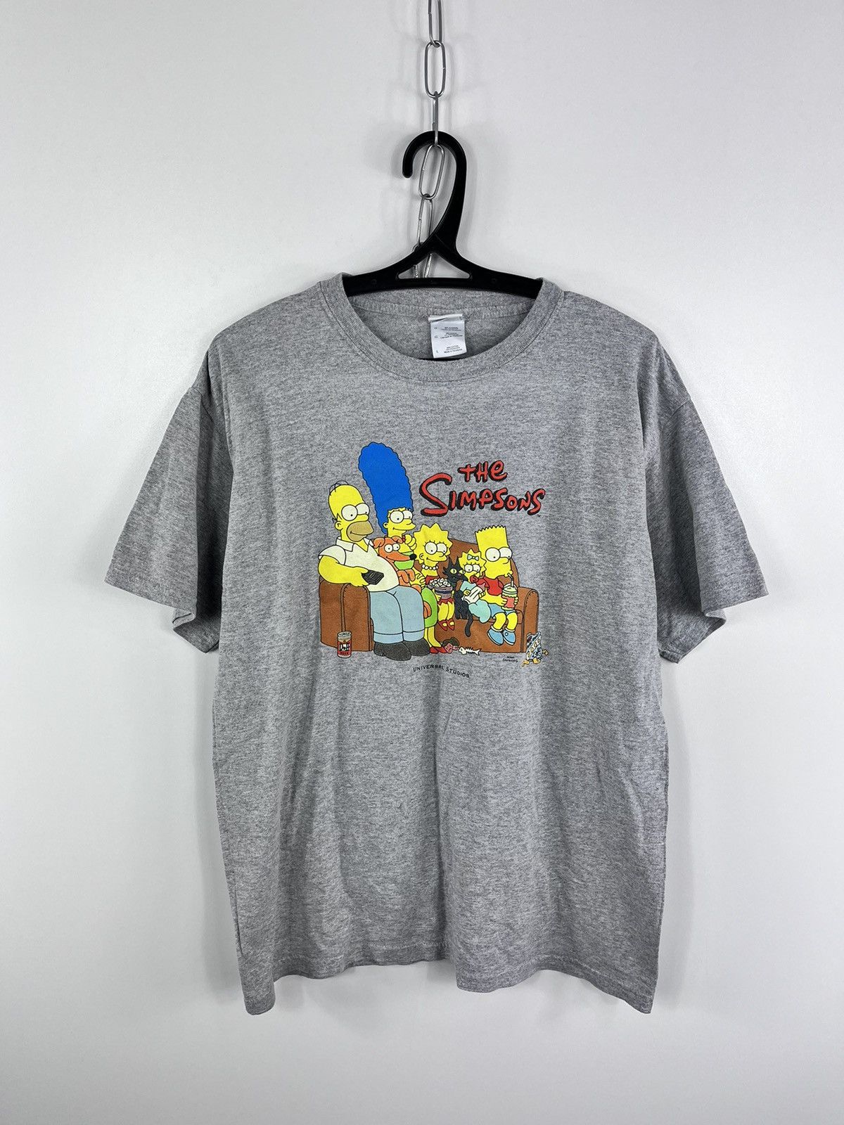 The Simpsons × Universal Studios × Vintage Vtg 90’s Universal Studios The Simpsons T-Shirt Grey Size L Size US L / EU 52-54 / 3 - 1 Thumbnail