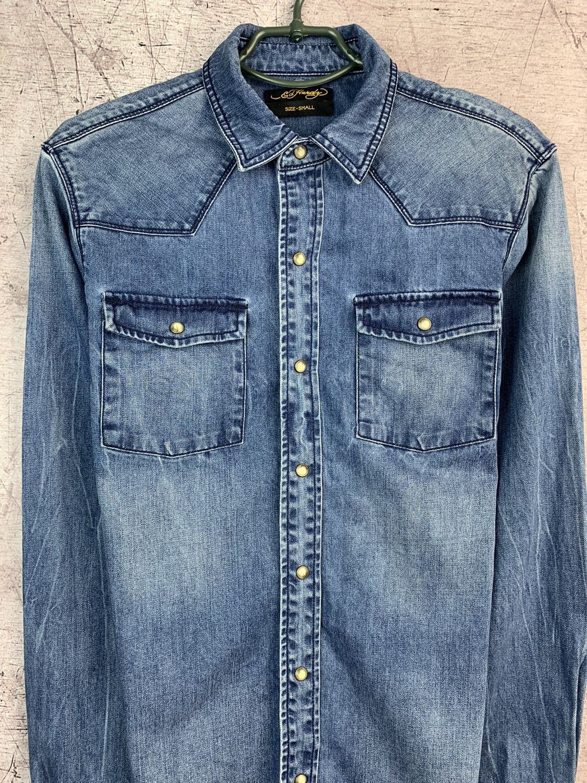 Christian Audigier × Ed Hardy Ed Hardy Christian Audigier Denim Shirt Size US S / EU 44-46 / 1 - 2 Thumbnail
