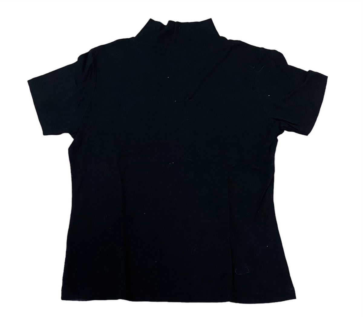 Balmain × Vintage Vtg Monogram Balmain Cropped Tshirt Turtle Neck Size M / US 6-8 / IT 42-44 - 2 Thumbnail