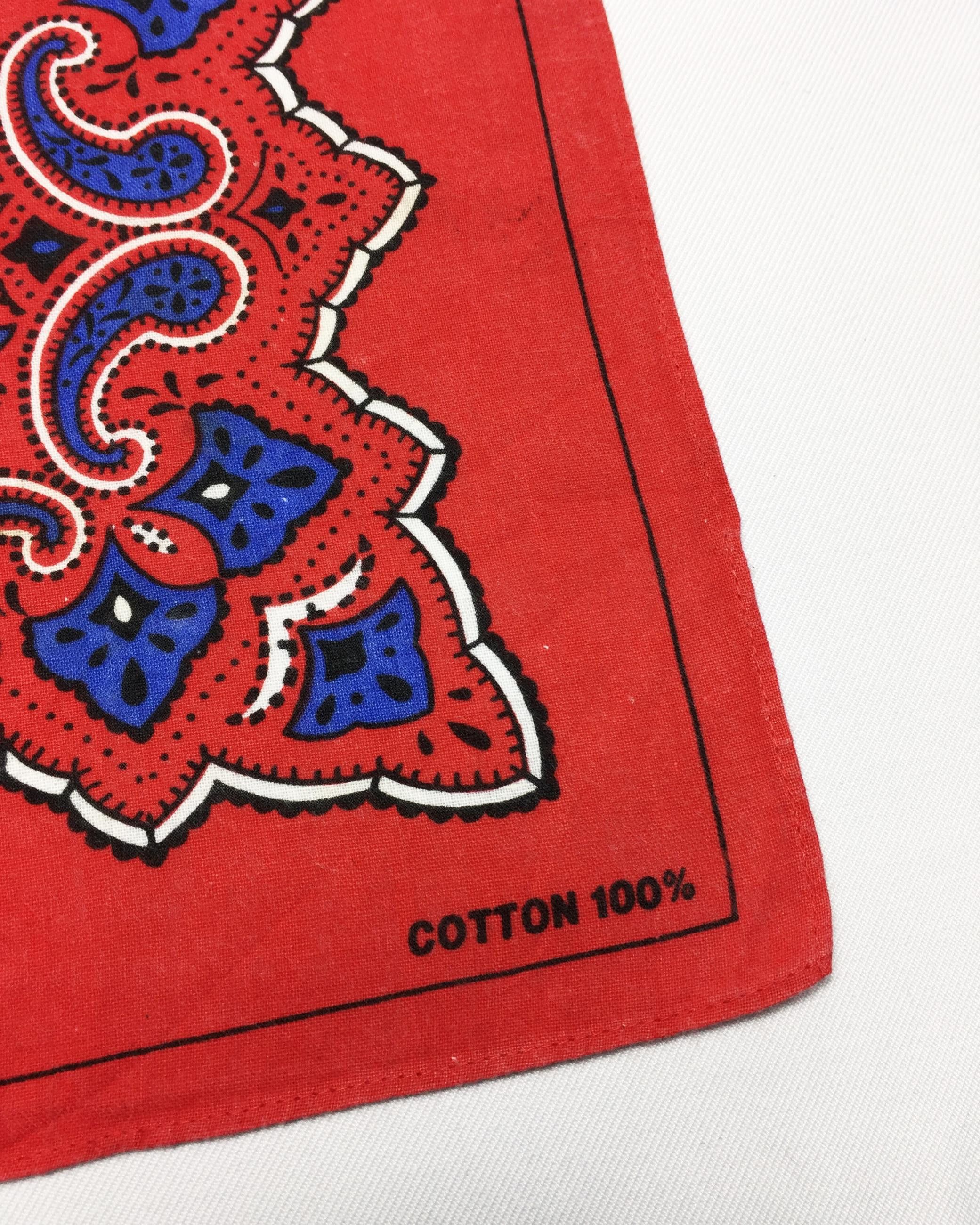 Vintage Rare Vintage Nice Design Red Bandana Scarf Size ONE SIZE - 3 Thumbnail