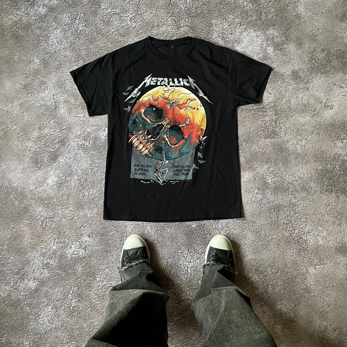 Vintage Vintage Metallica Graphic Tee Band Skull Y2K Grunge Washed M Size US M / EU 48-50 / 2 - 1 Thumbnail