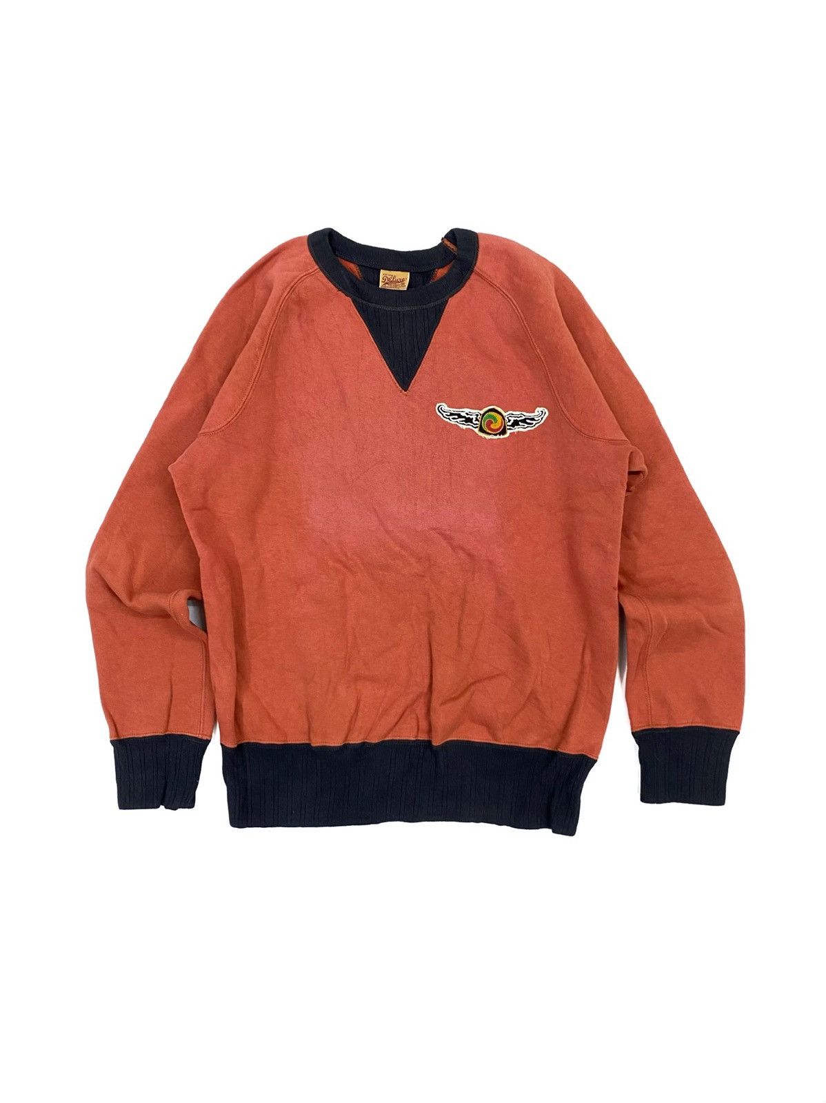 image of Vintage Deluxe Sweatshirt in Orange, Men's (Size Small)