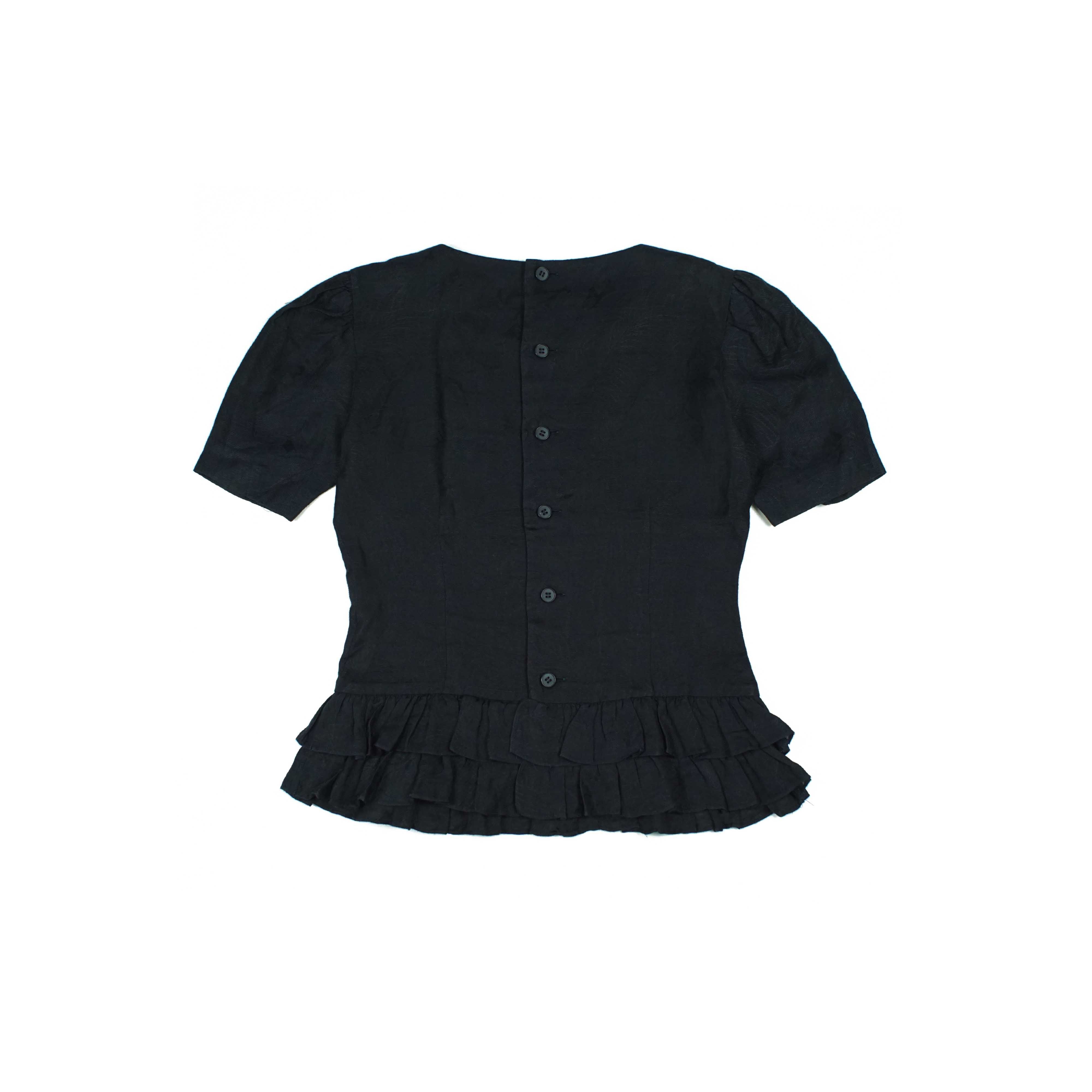 Yves Saint Laurent *NoTariff 90s Yves Saint Laurent Tonal Pattern Womens Top Size M / US 6-8 / IT 42-44 - 5 Thumbnail