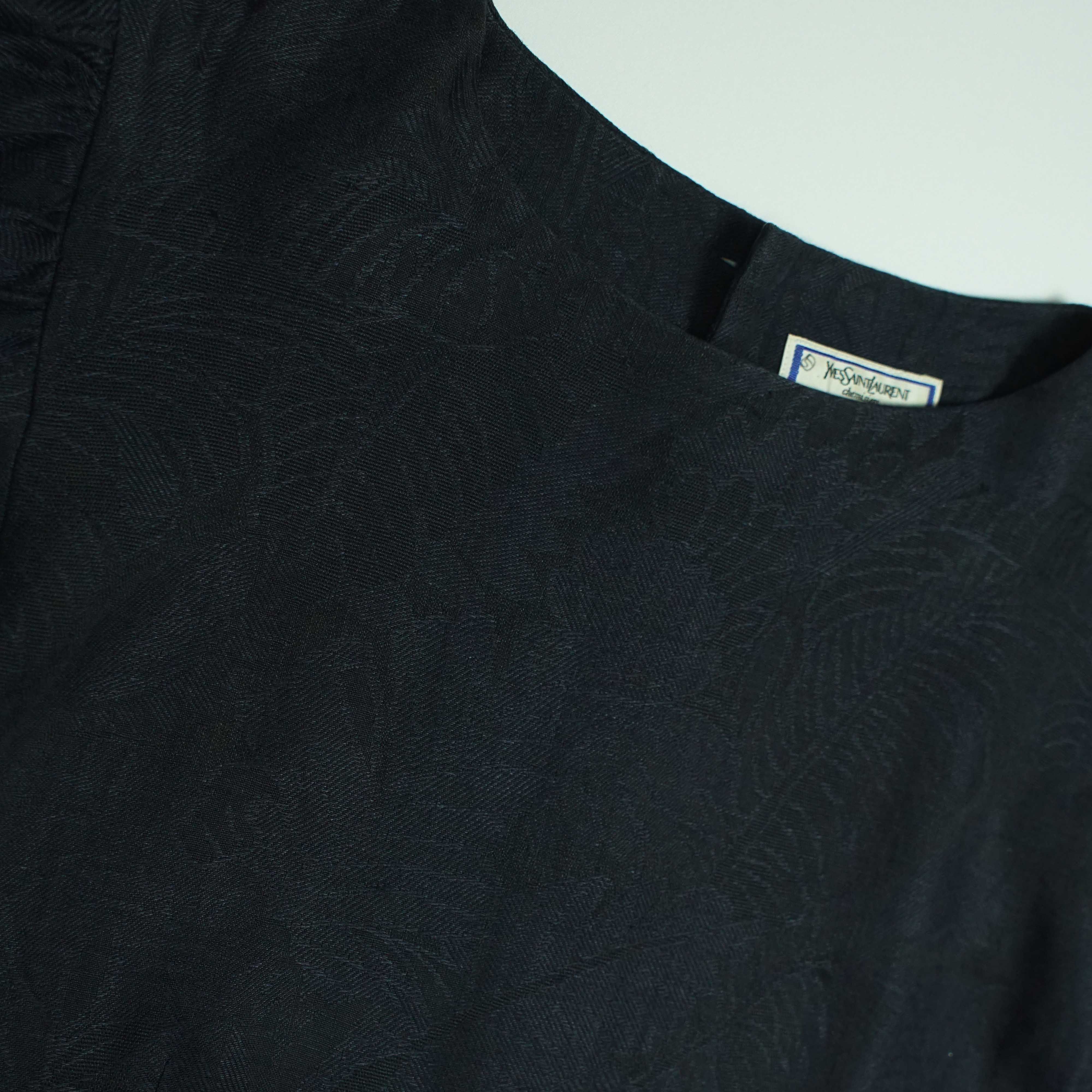 Yves Saint Laurent *NoTariff 90s Yves Saint Laurent Tonal Pattern Womens Top Size M / US 6-8 / IT 42-44 - 2 Thumbnail