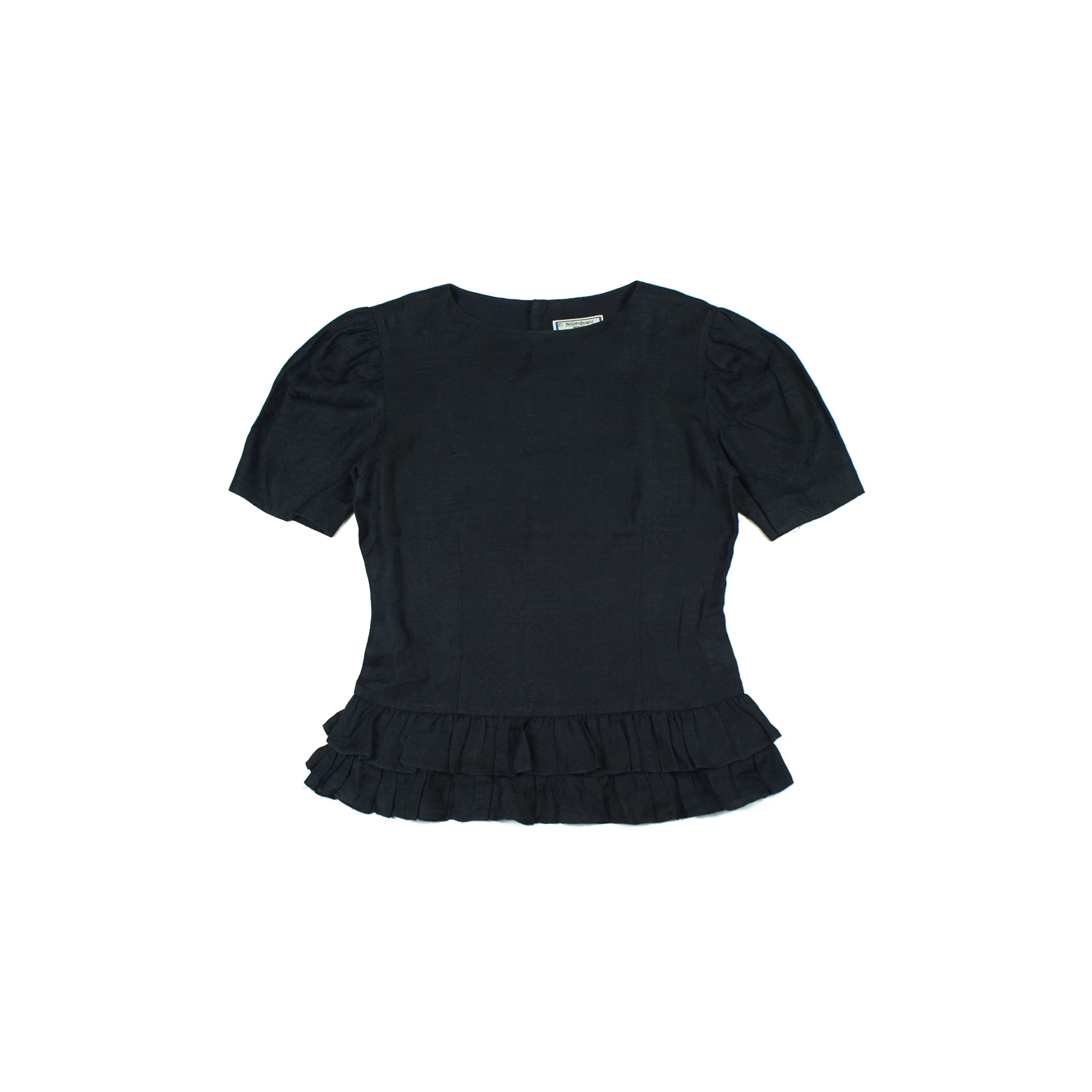 Yves Saint Laurent *NoTariff 90s Yves Saint Laurent Tonal Pattern Womens Top Size M / US 6-8 / IT 42-44 - 1 Thumbnail