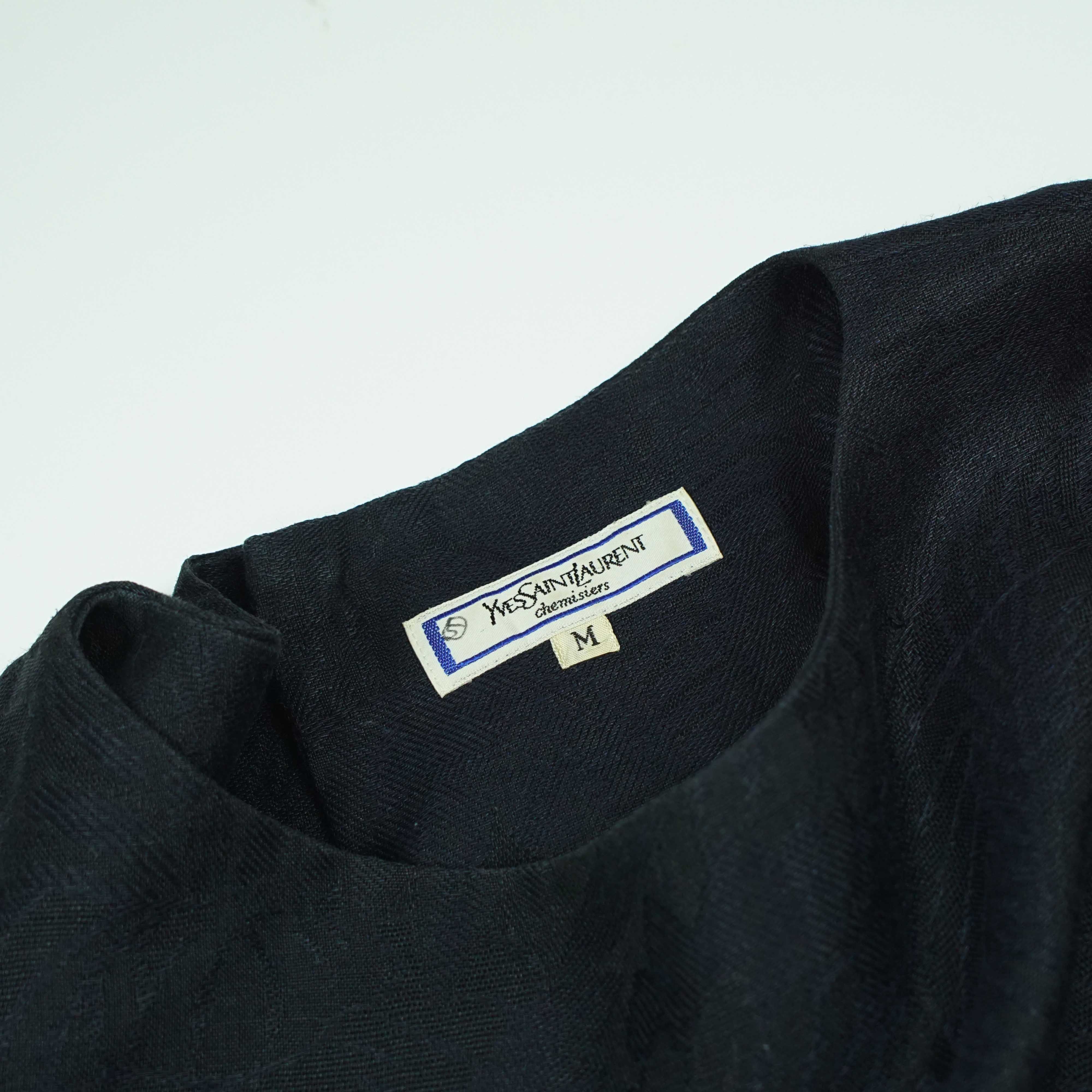 Yves Saint Laurent *NoTariff 90s Yves Saint Laurent Tonal Pattern Womens Top Size M / US 6-8 / IT 42-44 - 4 Thumbnail