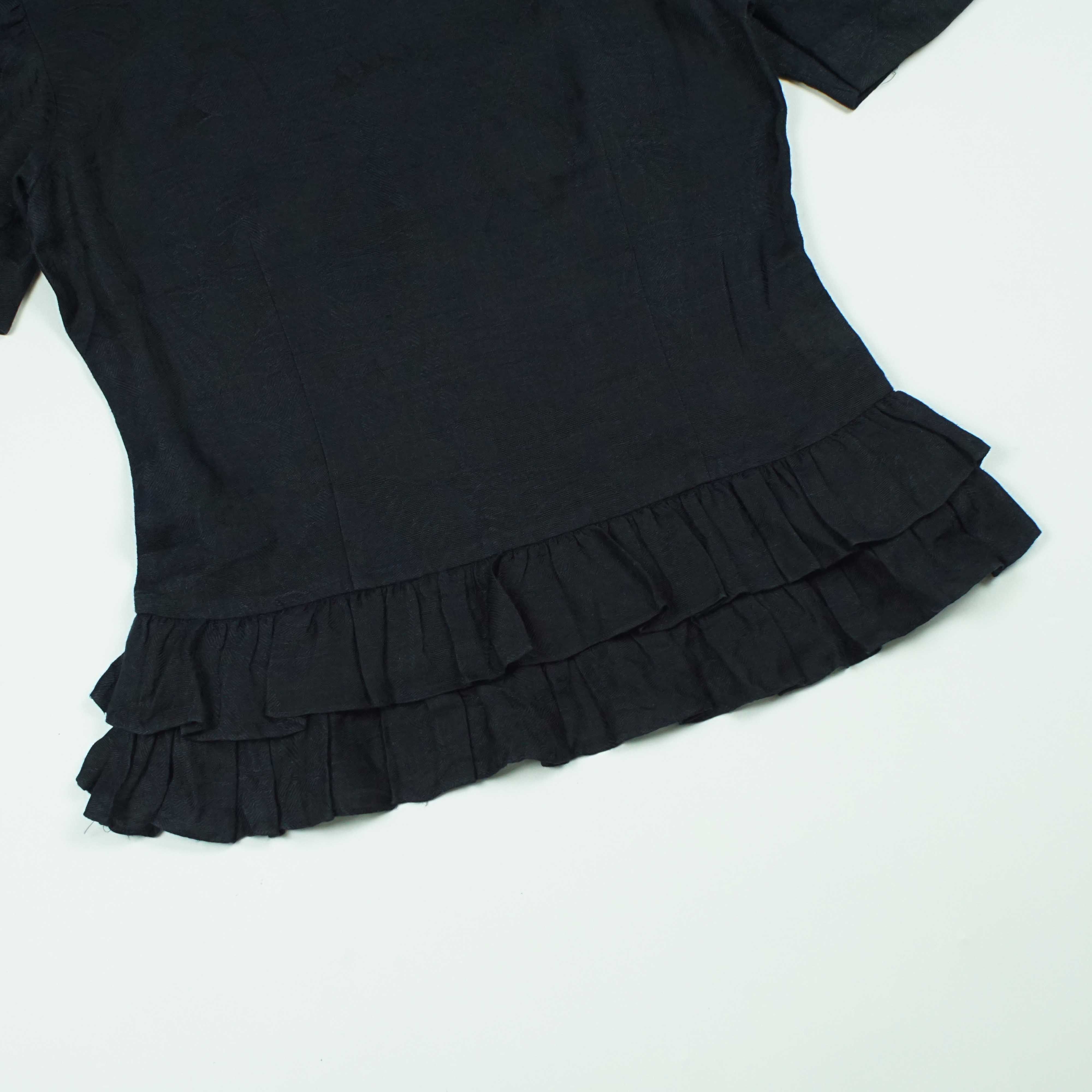 Yves Saint Laurent *NoTariff 90s Yves Saint Laurent Tonal Pattern Womens Top Size M / US 6-8 / IT 42-44 - 3 Thumbnail