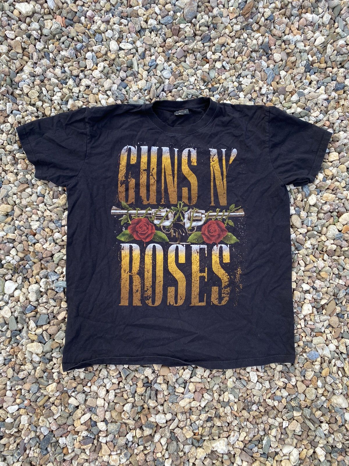 Maglietta Ufficiale Guns N' Roses – T-shirt Vintage Con Logo A Croce – Uomo, Taglia XXL, Colore Nero, Manica Corta