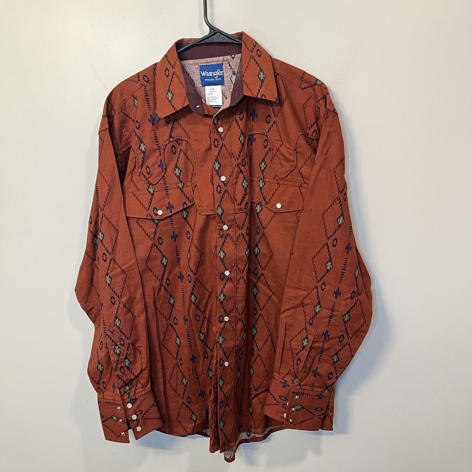 Chemise western Wrangler Brushpopper vintage des années 90 pour homme