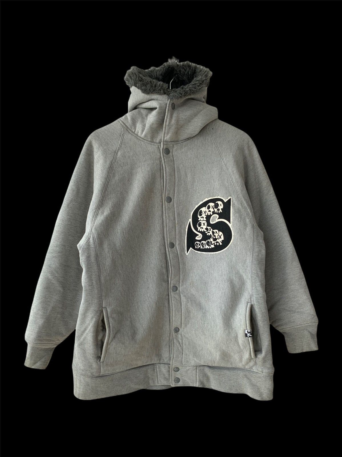 Vintage SevenThree R x Medallion Skulls Button Up Jacket Fur Hoodie Size US M / EU 48-50 / 2 - 2 Thumbnail