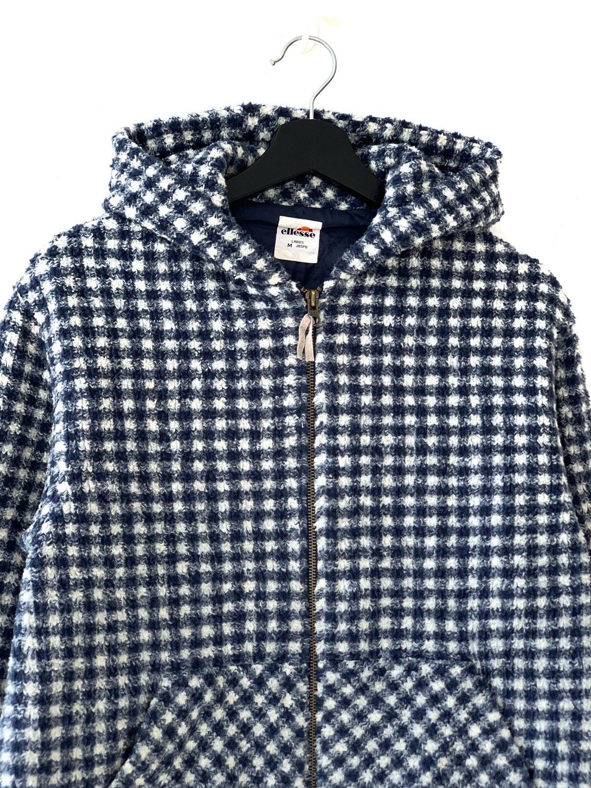 Ellesse Vintage Ellesse Checkered Printed Fleece Hoodies Size US M / EU 48-50 / 2 - 3 Thumbnail