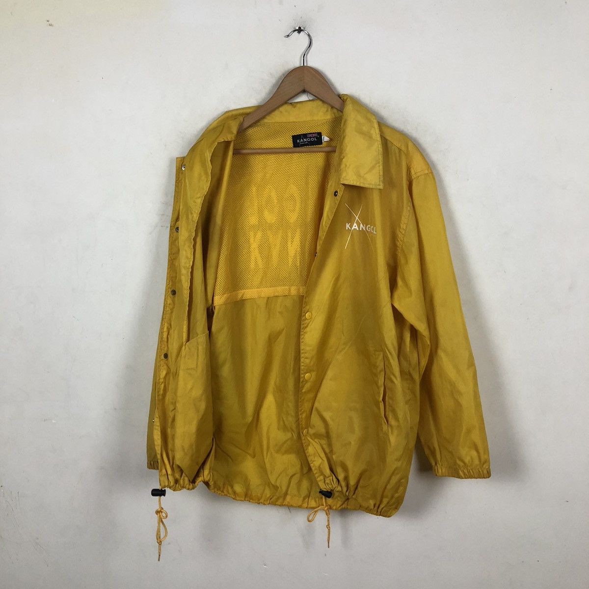 Japanese Brand KANGOL BIG LOGO WINDBREAKER BUTTON JACKET Size US L / EU 52-54 / 3 - 10 Thumbnail