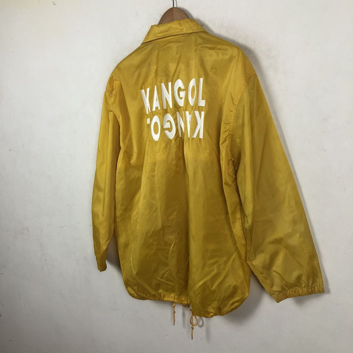 Japanese Brand KANGOL BIG LOGO WINDBREAKER BUTTON JACKET Size US L / EU 52-54 / 3 - 8 Thumbnail
