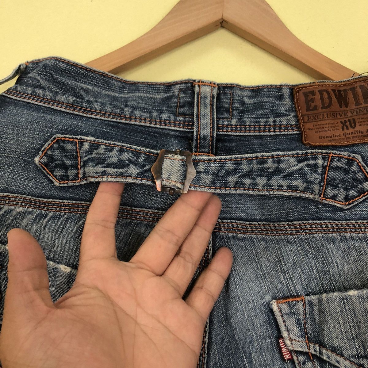 Edwin Distressed Buckle Denim Jeans Edwin Size US 30 / EU 46 - 10 Thumbnail