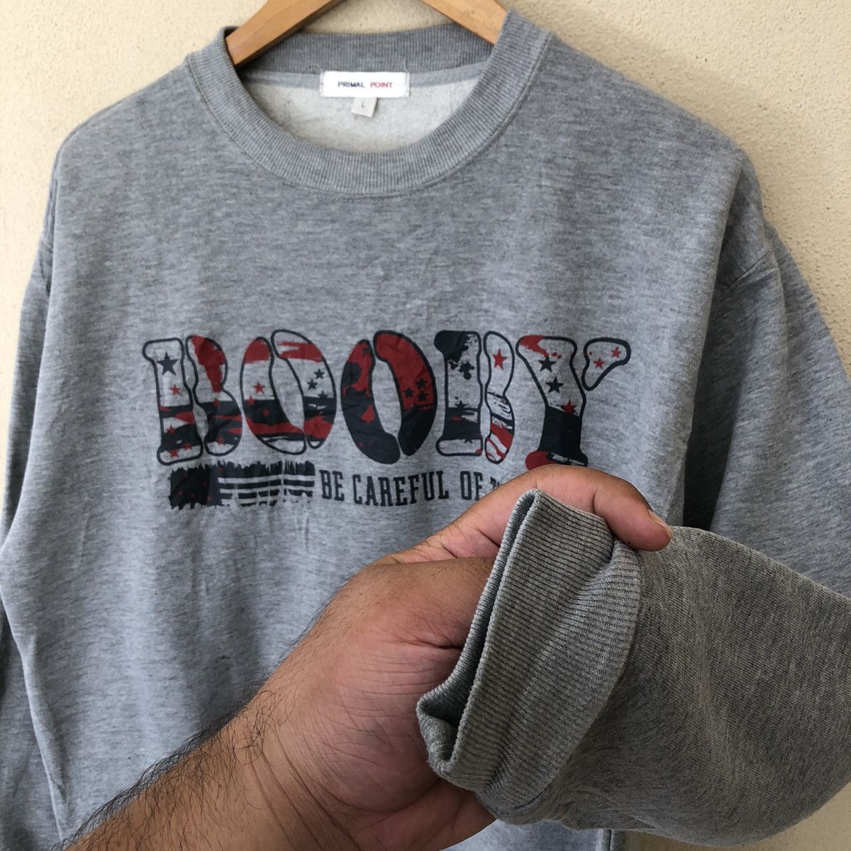Japanese Brand BOOBY BE CAREFUL OF THE TRAP SWEATSHIRT BIG LOGO Size US L / EU 52-54 / 3 - 5 Thumbnail
