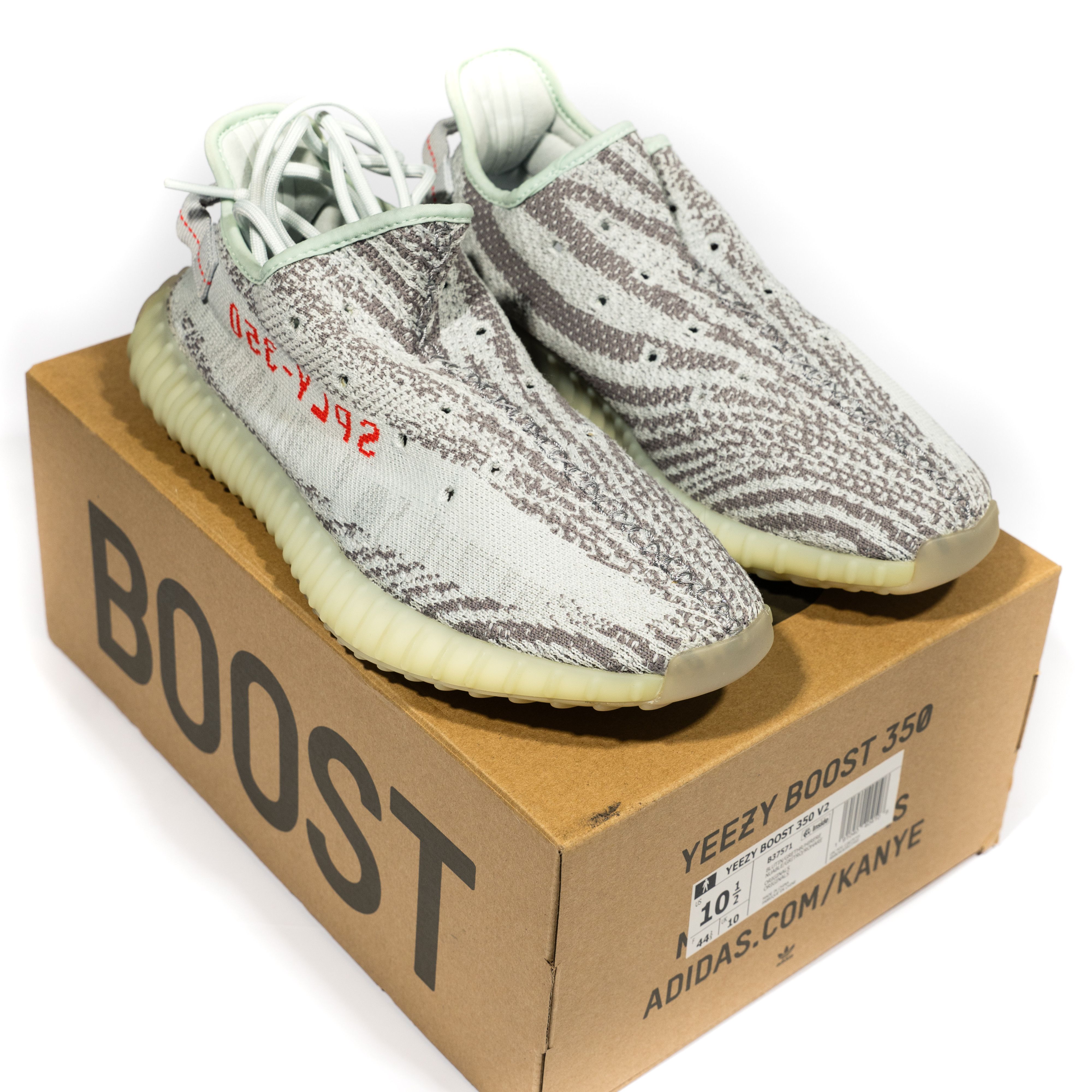 yeezy tan and blue