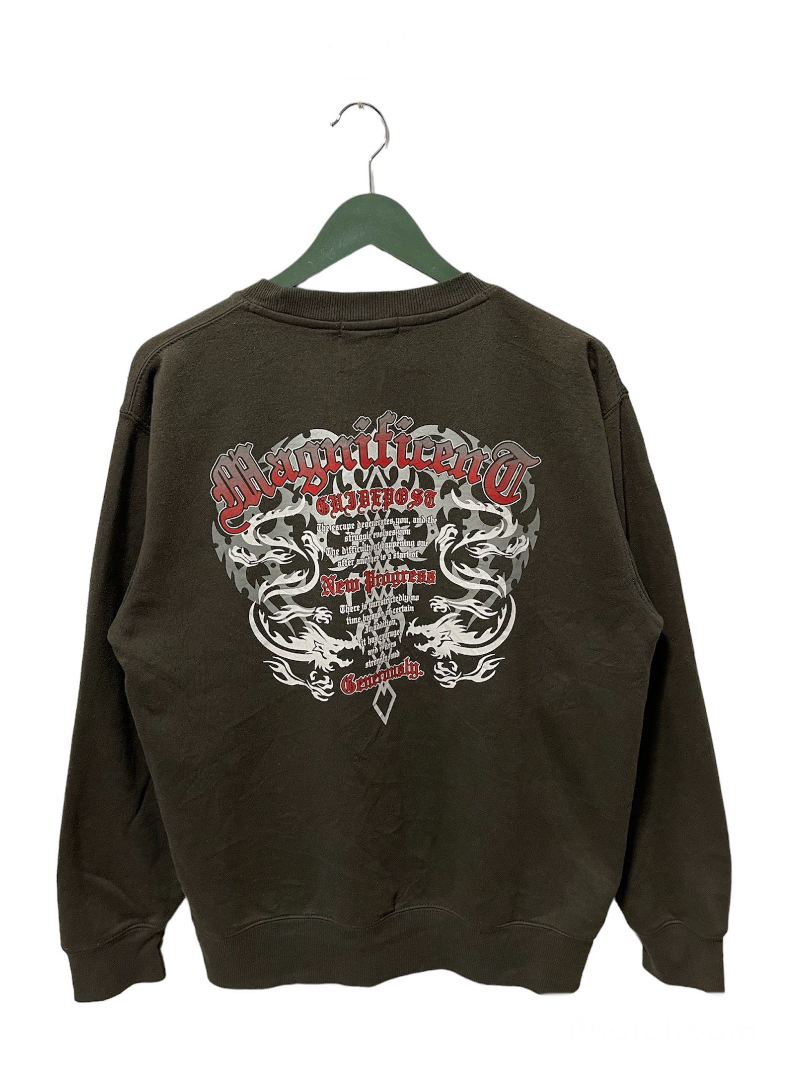 Dragonfly × Japanese Brand × Vintage Vintage Dragonfly Big Logo Tattoo Style Sweatshirt Size US M / EU 48-50 / 2 - 1 Thumbnail