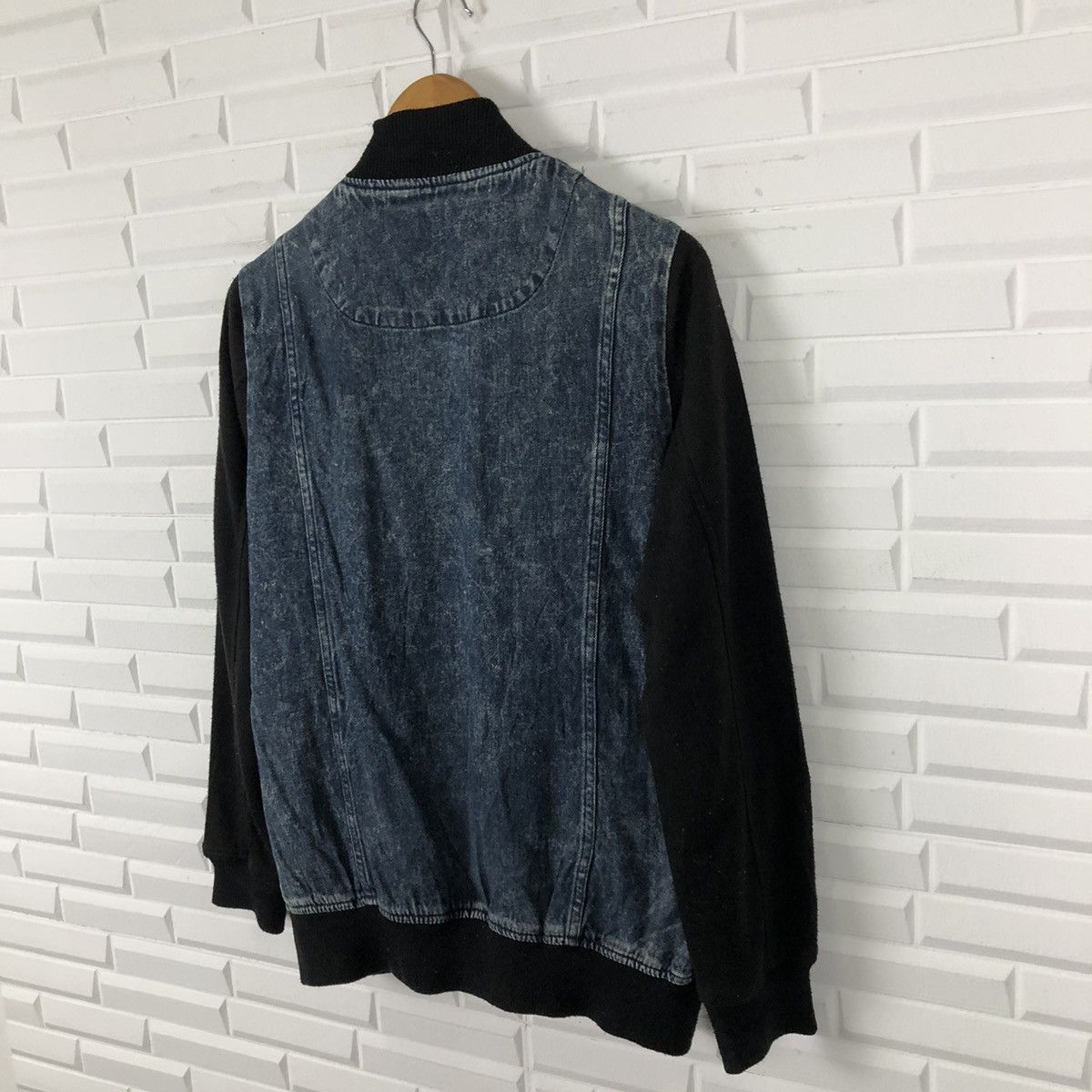 Japanese Brand VINTAGE DENIM VARSITY JACKET BIG LOGO BROWNY Size US M / EU 48-50 / 2 - 8 Thumbnail