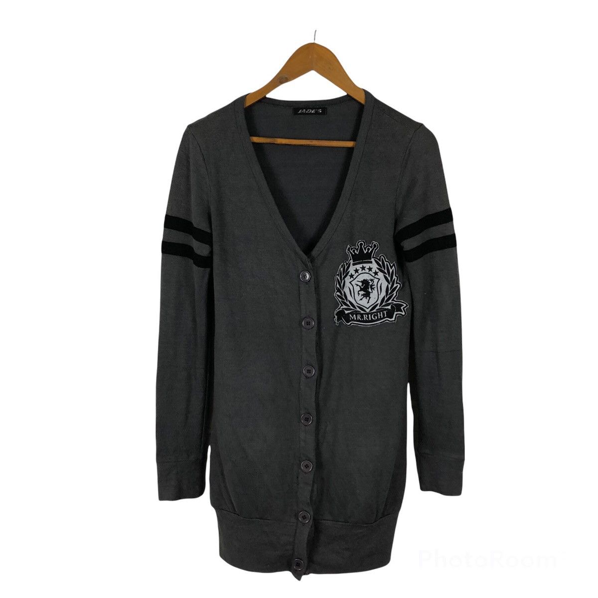 RARE DESIGN BIG LOGO JADE'S LIGHT CARDIGAN