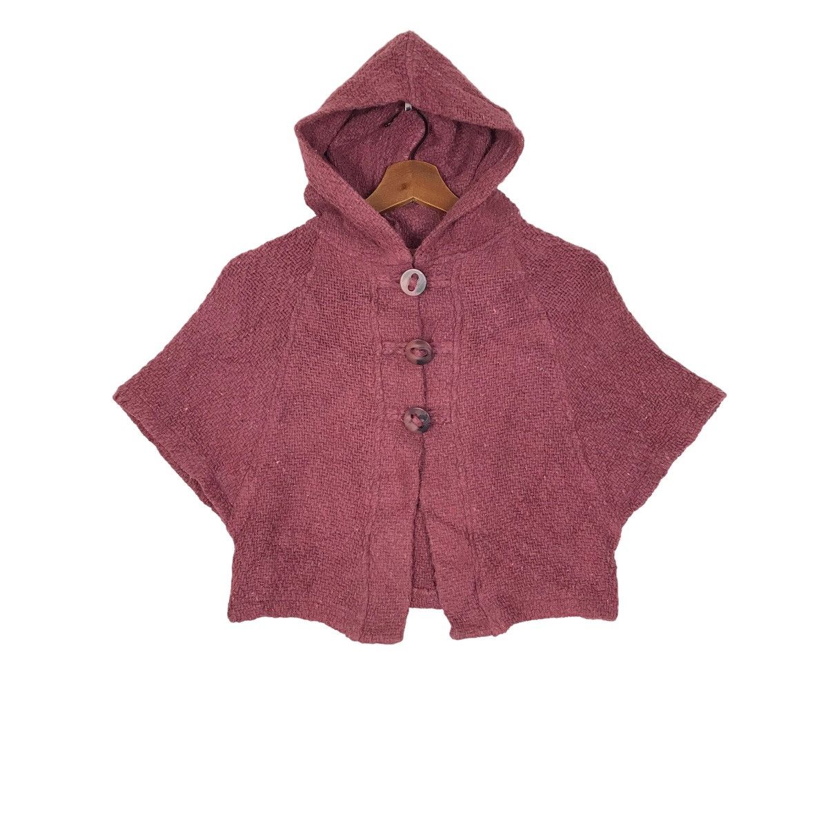 Aran Isles Knitwear × Designer Branigan Weavers Women Crop Top Cape Aran Knitwear Hoodie Size S / US 4 / IT 40 - 3 Thumbnail