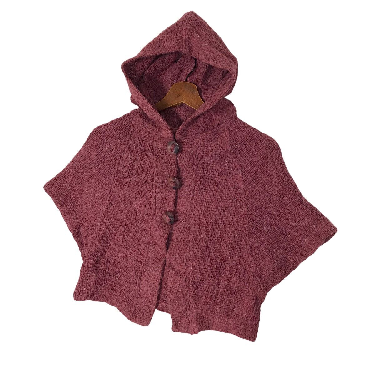Aran Isles Knitwear × Designer Branigan Weavers Women Crop Top Cape Aran Knitwear Hoodie Size S / US 4 / IT 40 - 5 Thumbnail