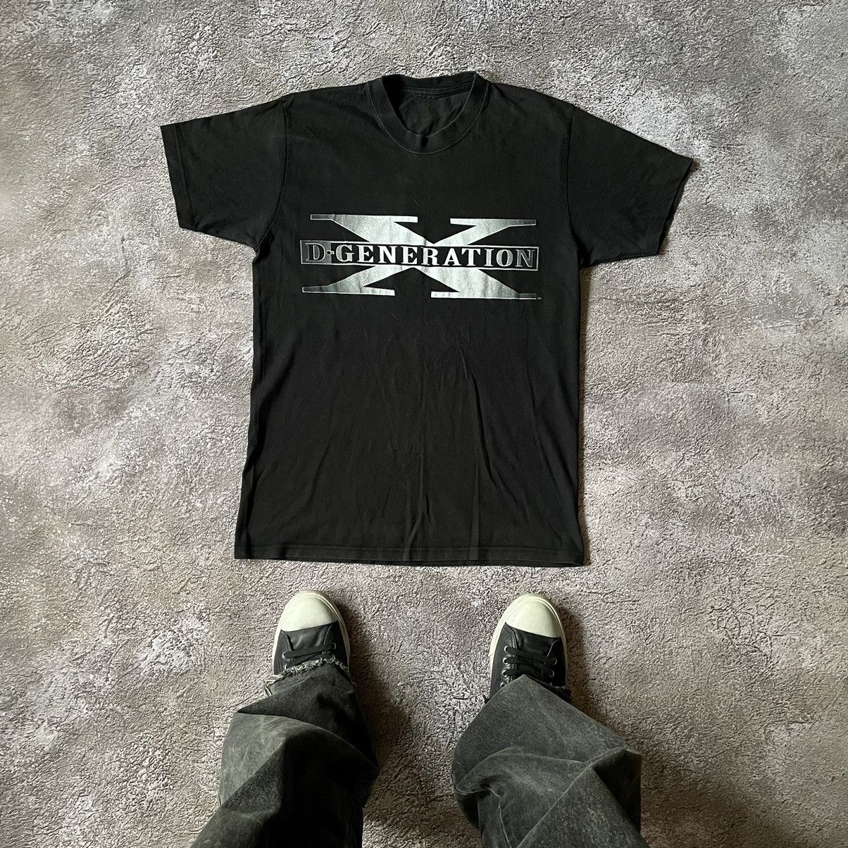 Vintage Y2K Graphic Tee Black Faded Streetwear Medium Swag M