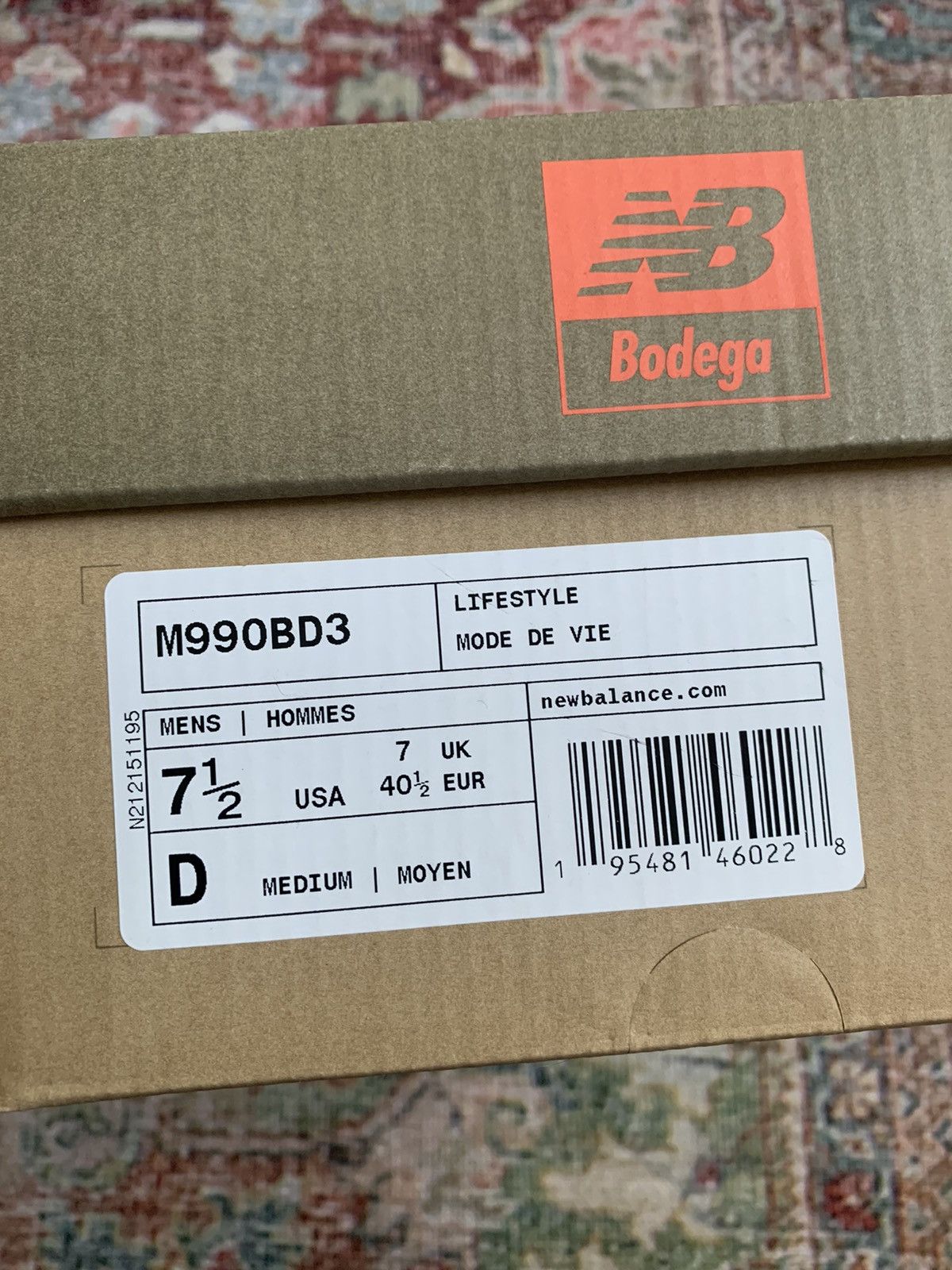 Bodega × New Balance Bodega x New Balance 990v3 Here To Stay Size US 7.5 / EU 40-41 - 8 Thumbnail