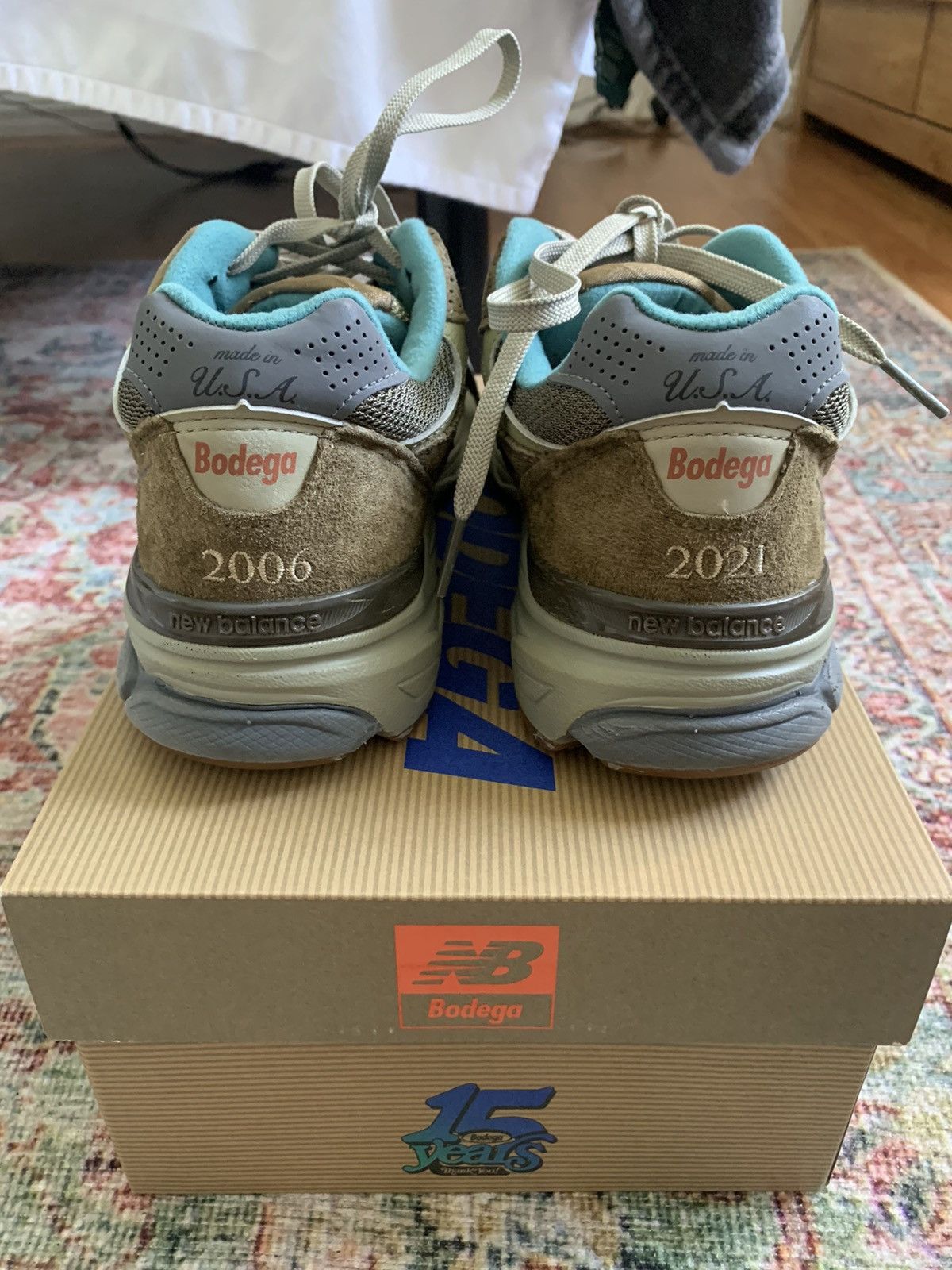 Bodega × New Balance Bodega x New Balance 990v3 Here To Stay Size US 7.5 / EU 40-41 - 3 Thumbnail