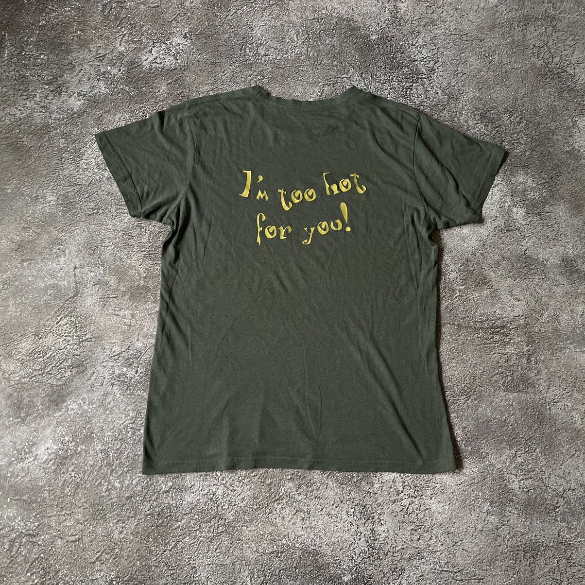 Vintage Vintage Y2K Sun Faded Graphic Tee Too Hot Olive Techwear M Size US M / EU 48-50 / 2 - 2 Thumbnail