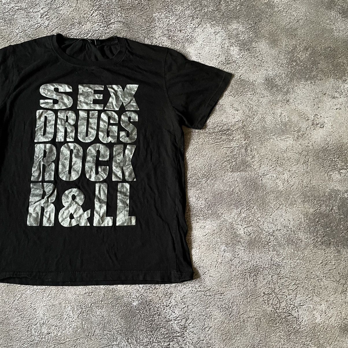 Vintage Vintage Y2K Sex Drugs Rock Roll Graphic Tee Grunge Black M Size US M / EU 48-50 / 2 - 3 Thumbnail