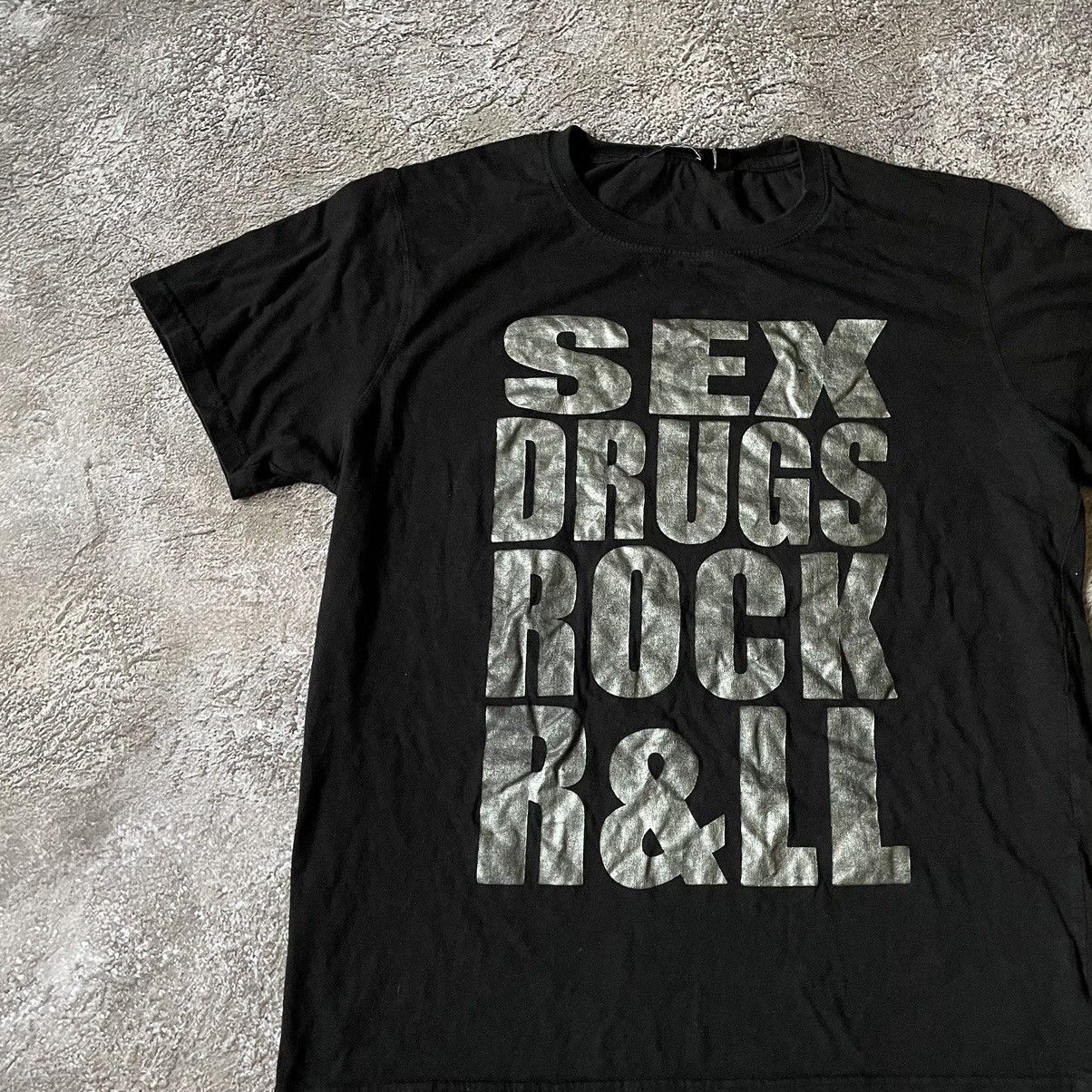 Vintage Vintage Y2K Sex Drugs Rock Roll Graphic Tee Grunge Black M Size US M / EU 48-50 / 2 - 4 Thumbnail