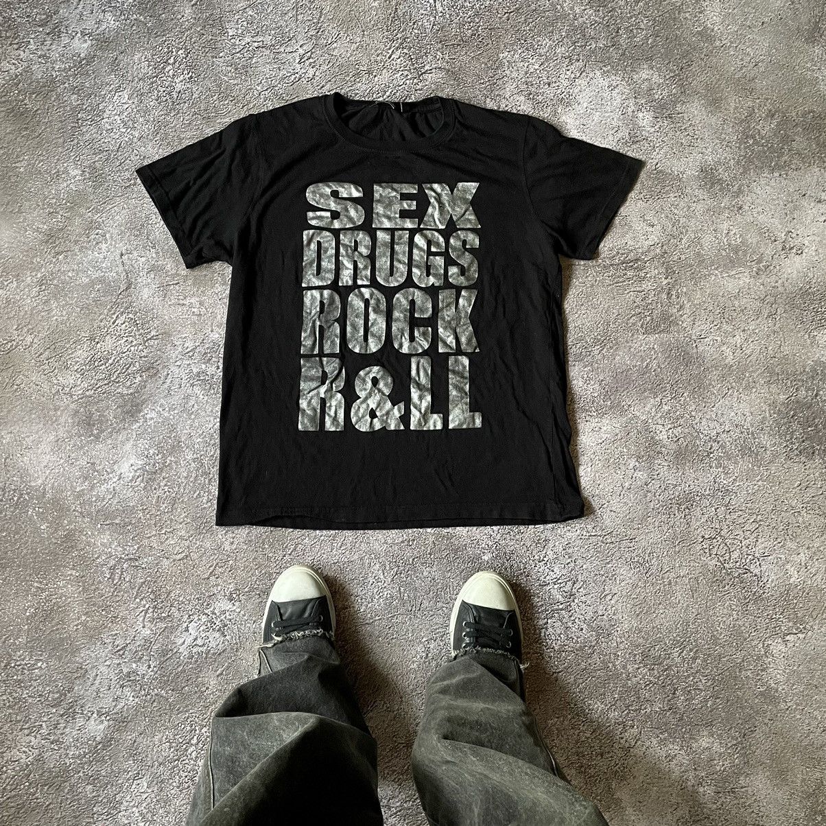 Vintage Vintage Y2K Sex Drugs Rock Roll Graphic Tee Grunge Black M Size US M / EU 48-50 / 2 - 1 Thumbnail