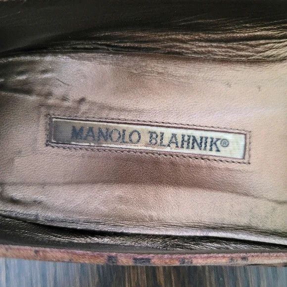 Manolo Blahnik Lee Leopard Suede Tapered-Toe Ballet Flats Comfy Fall Spring Size US 10 / IT 40 - 11 Thumbnail