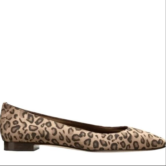 Manolo Blahnik Lee Leopard Suede Tapered-Toe Ballet Flats Comfy Fall Spring Size US 10 / IT 40 - 3 Thumbnail