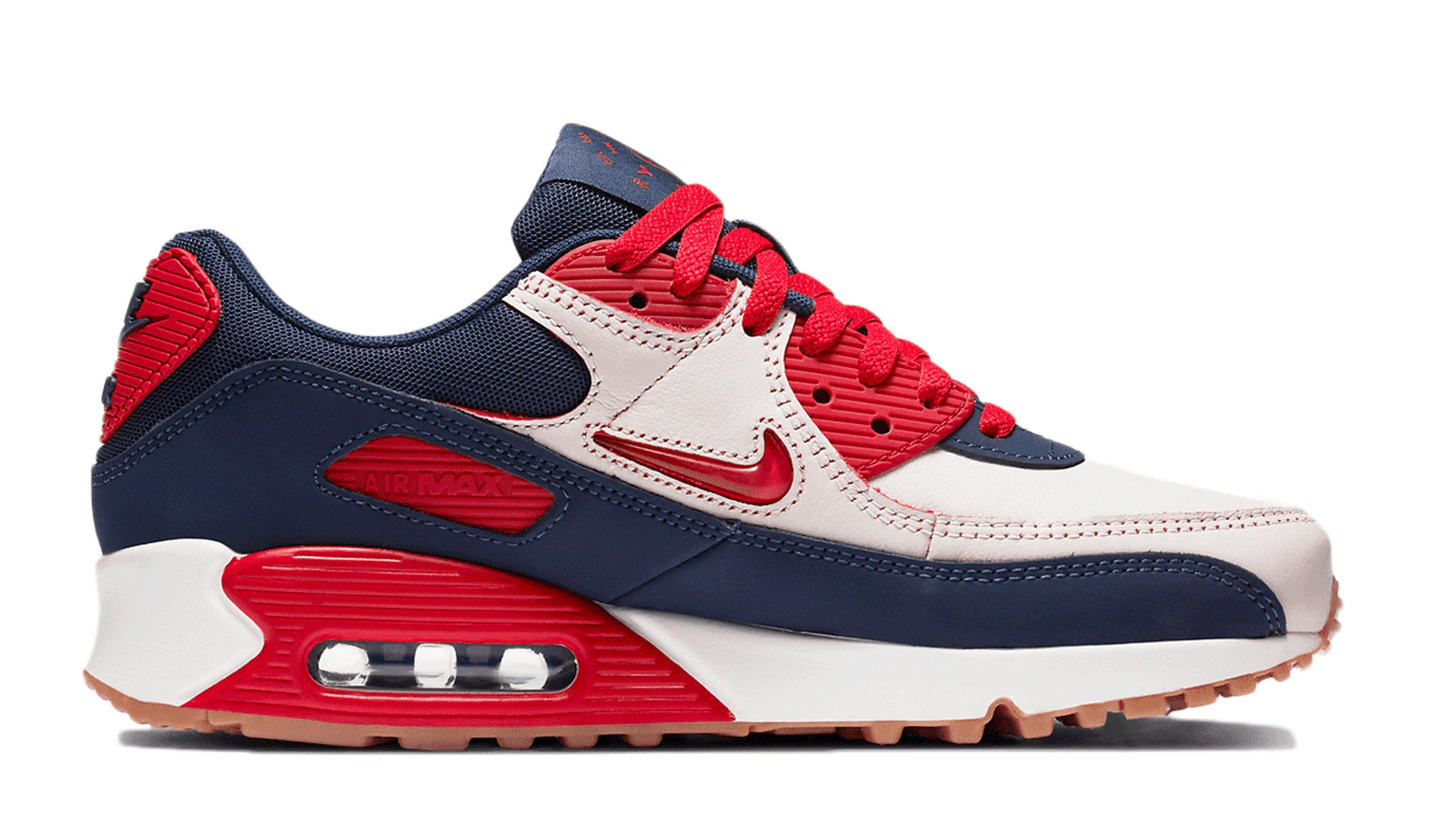image of Nike Air Max 90 Home & Away Red Shoes, Men's (Size 10.5)
