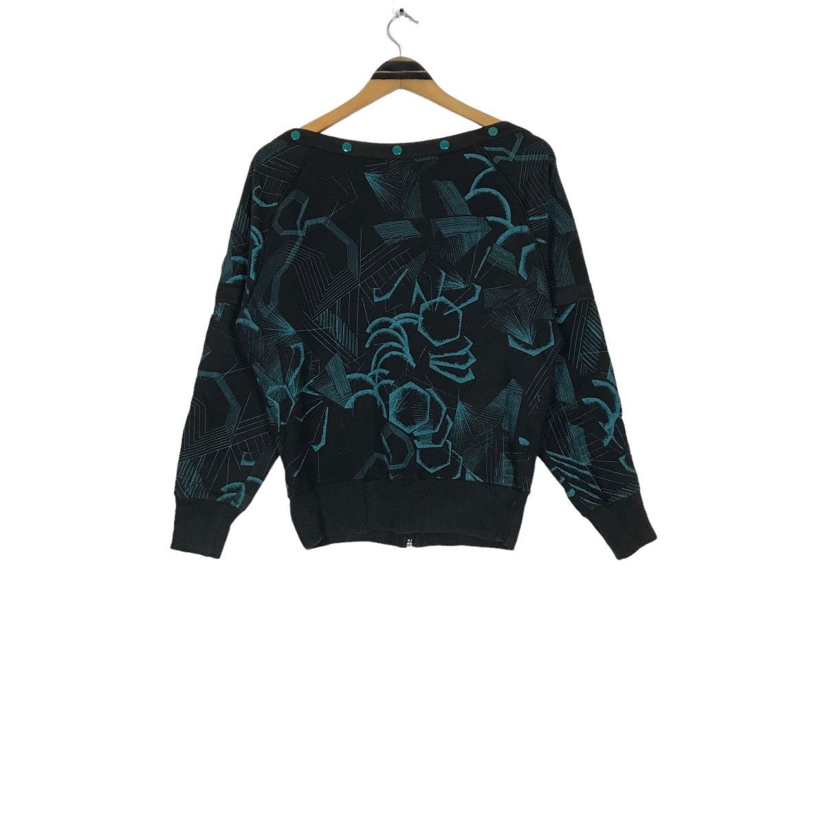 Diesel × Vintage Vintage Diesel Women’s Off Shoulder Zip Up Sweatshirt Size M / US 6-8 / IT 42-44 - 10 Thumbnail