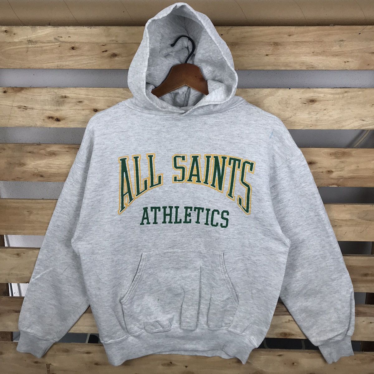 Jerzees × Vintage Vintage All Saints Athletic Spellout Hoodie Sweatshirt Size US M / EU 48-50 / 2 - 1 Thumbnail