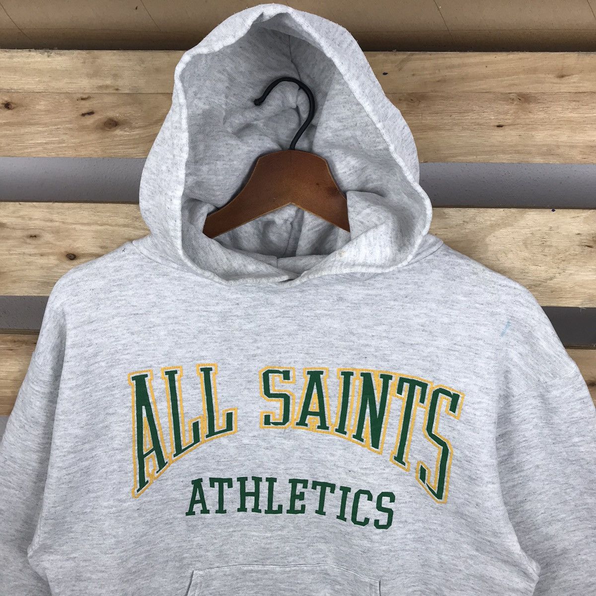 Jerzees × Vintage Vintage All Saints Athletic Spellout Hoodie Sweatshirt Size US M / EU 48-50 / 2 - 2 Thumbnail