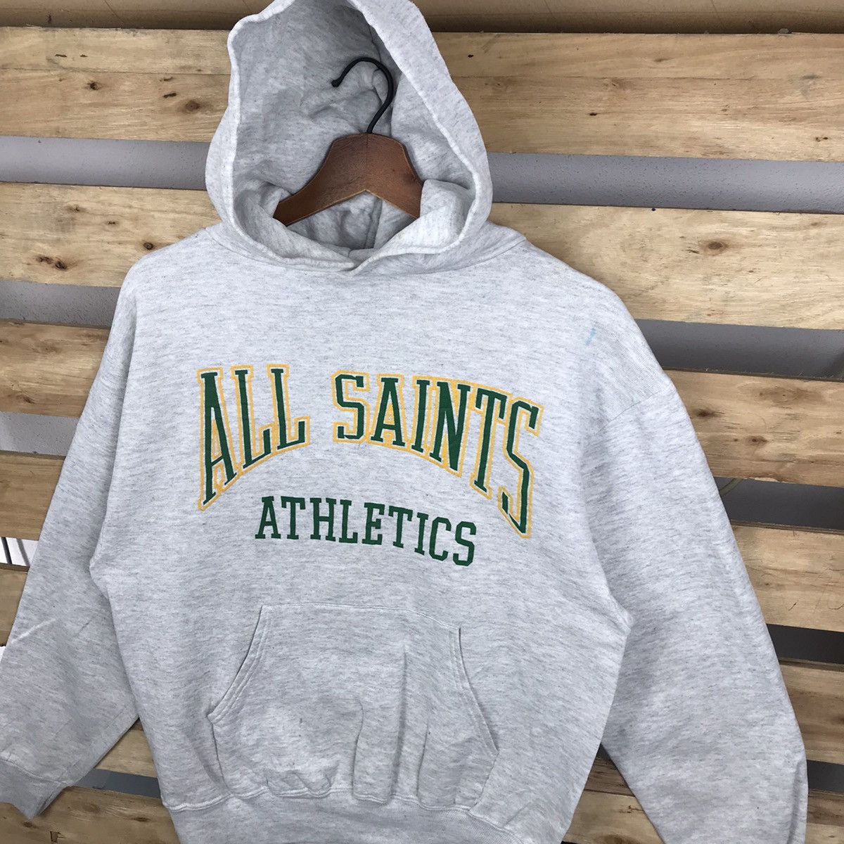 Jerzees × Vintage Vintage All Saints Athletic Spellout Hoodie Sweatshirt Size US M / EU 48-50 / 2 - 3 Thumbnail